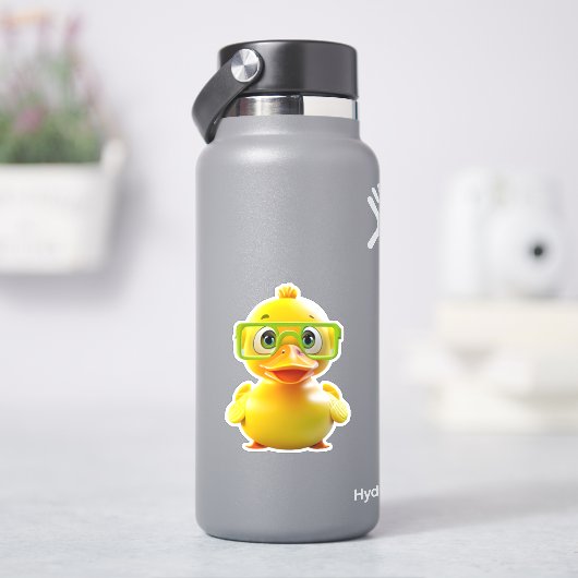 Sticker Décal de canard blanc mignon (HydroFlask)