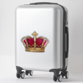 Sticker Décal de couronne de fleurs de lis dorées (Sur valise)