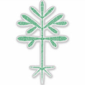 Sticker Décal de vinyle avec un écaillage vert (Devant)