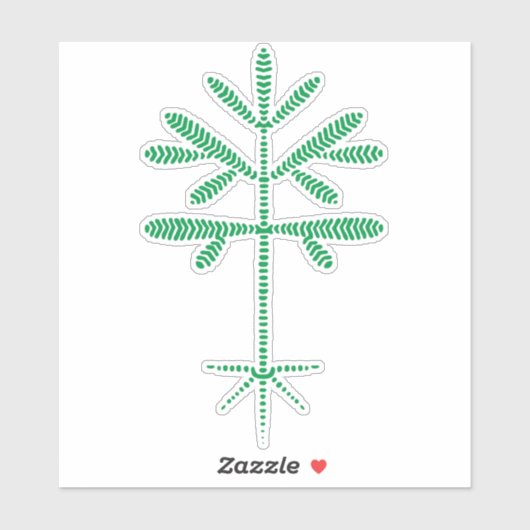 Sticker Décal de vinyle avec un écaillage vert (Feuille)