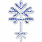 Sticker Décal de vinyle avec une lame bleue (Devant)