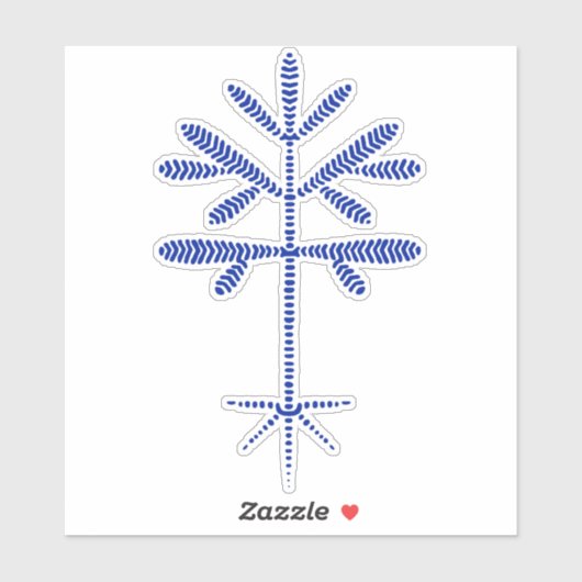 Sticker Décal de vinyle avec une lame bleue (Feuille)