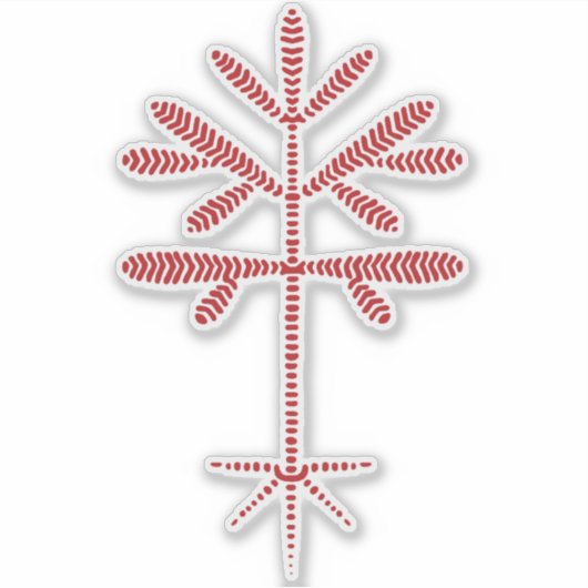 Sticker Décal de vinyle avec une lame rouge (Devant)