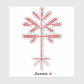 Sticker Décal de vinyle avec une lame rouge (Feuille)