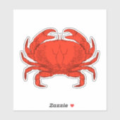 Sticker Décal de vinyle de crabe rouge (Feuille)
