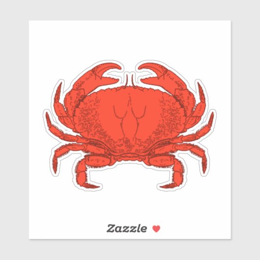 Sticker Décal de vinyle de crabe rouge (Feuille)