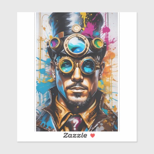 Sticker Décal de vinyle de portrait de l'homme (Feuille)