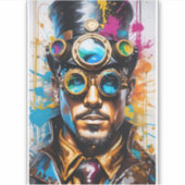 Sticker Décal de vinyle de portrait de l'homme (Devant)