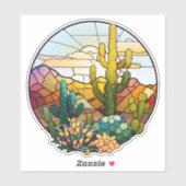 Sticker Décal de voiture du désert de verre tendu (Feuille)