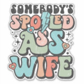 Sticker Décal de voiture vinyle de femme gâté (Devant)