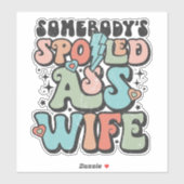 Sticker Décal de voiture vinyle de femme gâté (Feuille)