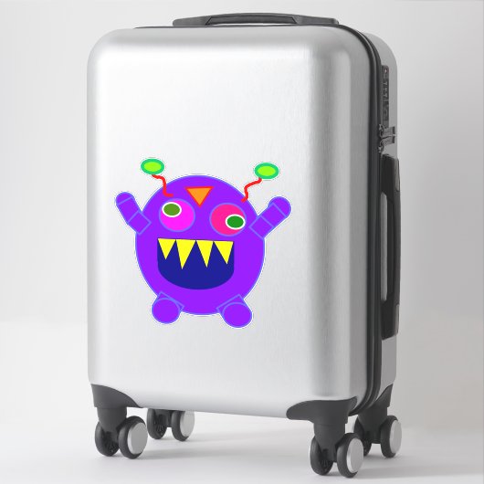 STICKER DÉCAL STYLE DIE CUT DE MONSTER FUNNY POUR  (Sur valise)