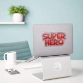 Sticker Décal Superhero (Ordinateur portable sur le bureau)