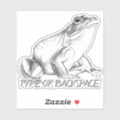 Sticker Décalage de grenouille personnalisée Décalage de f (Feuille)