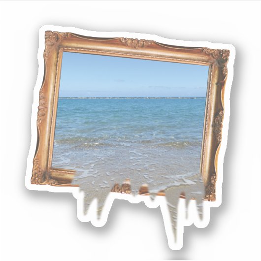 Sticker Décalage de l'océan hors cadre d'image (Devant)