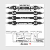 Sticker Décale de fenêtre intérieure transparente AirCoole (Feuille)