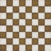 Sticker Décalque de damier sur mesure marron et blanc anti (Devant)