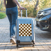 Sticker Décalque de damier sur mesure marron et blanc anti (Valise Insitu)