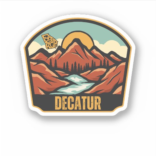 Sticker Decatur, Géorgie (Devant)