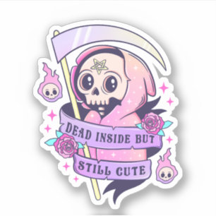 Sticker Décès dans Pastel Goth Grim Reaper
