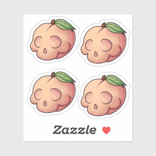 Sticker Décès Douce Poche Crâne (Feuille)