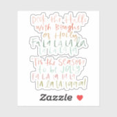 Sticker Deck Halls Hand Lettrkers (Feuille)