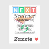 Sticker Déclaration de phrase suivante en programmation Co (Feuille)