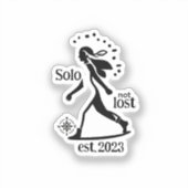 Sticker Déclaration de voyageur solo confiant (Recto)