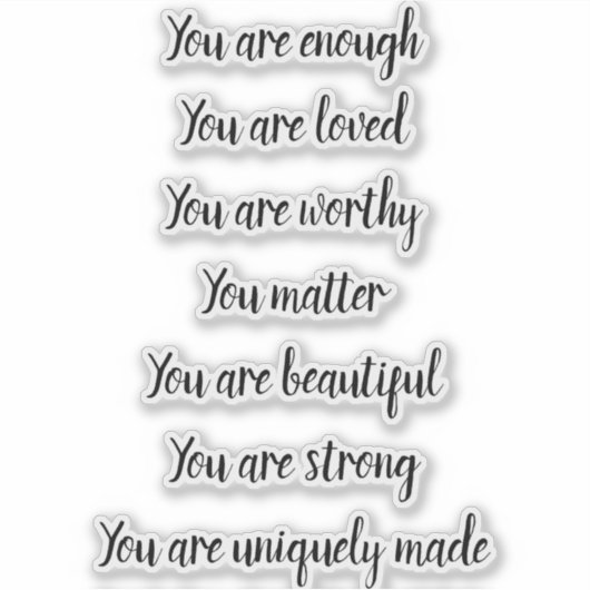 Sticker Déclarations d'affirmation (Devant)