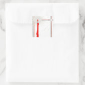 Sticker deco kerstkaars in raam (Tas)