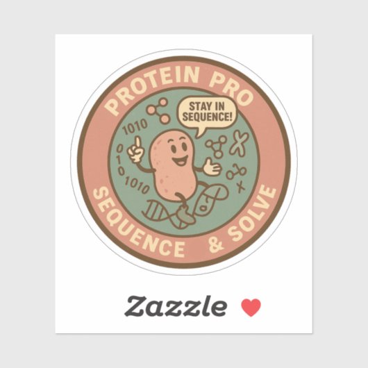 Sticker Décoder les protéines comme une séquence Pro et ré (Feuille)