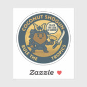 Sticker Décodez le code d'honneur Samouraï Cocotier (Feuille)