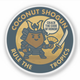 Sticker Décodez le code d'honneur Samouraï Cocotier