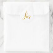 Sticker décontracté Gold et White Joy Round (Sac)