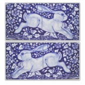 Sticker Décor bleu lapin pour 6" Carreaux Mur Dedham (Devant)