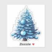 Sticker Décor Festive Blue Christmas Tree (Feuille)
