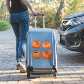 Sticker Décor Halloween Cute Citrouilles Éffrayants (Valise Insitu)