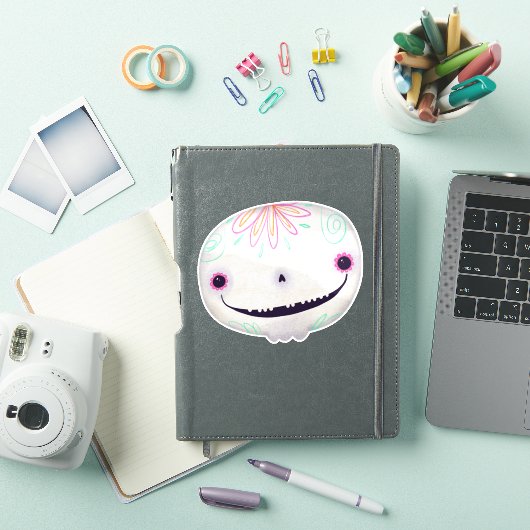 Sticker Décor Halloween Cute Sugar Éffrayant SKull (Couverture iPad)
