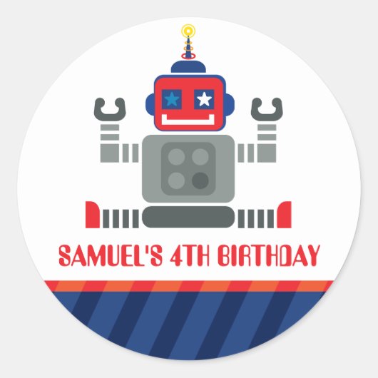 STICKER DÉCORATIF DE L'ÉVÉNEMENT :: robot 3 (Devant)