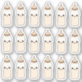 Sticker Décoration de Baby Shower Biberon de Lait pour Béb (Devant)