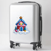 Sticker Décoration de maison de Noël tricotée (Sur valise)