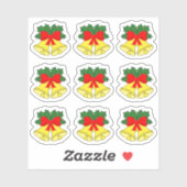 Sticker Décoration de Noël Noël Noël Noël Jingle Bells (Feuille)