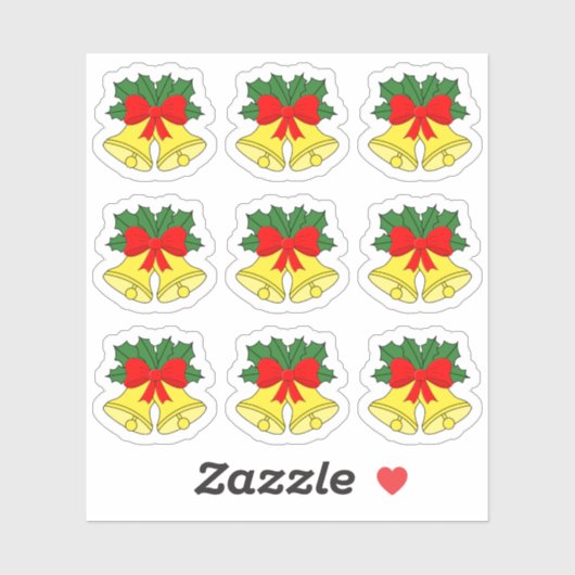 Sticker Décoration de Noël Noël Noël Noël Jingle Bells (Feuille)