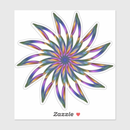 Sticker Décoration florale Mandala (Feuille)