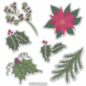 Sticker Décorations de Noël dans le style de feutre (Devant)