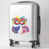 Sticker Décorations en Masque Mardi Gras | L'art de Cherie (Sur valise)