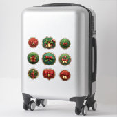 Sticker Décorations festives de Noël (Sur valise)