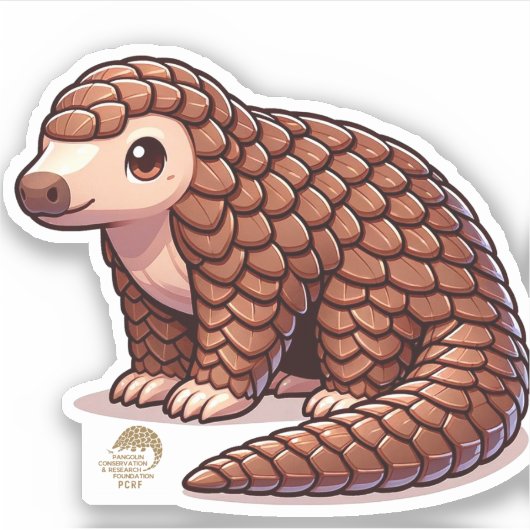 Sticker Découpe de l'ami Pangolin (Devant)
