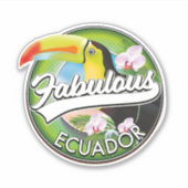 Sticker Découvrez le fabuleux logo de l'Equateur (Devant)