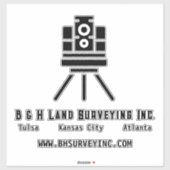 Sticker Décret commercial minimaliste d'arpenteur-géomètre (Feuille)